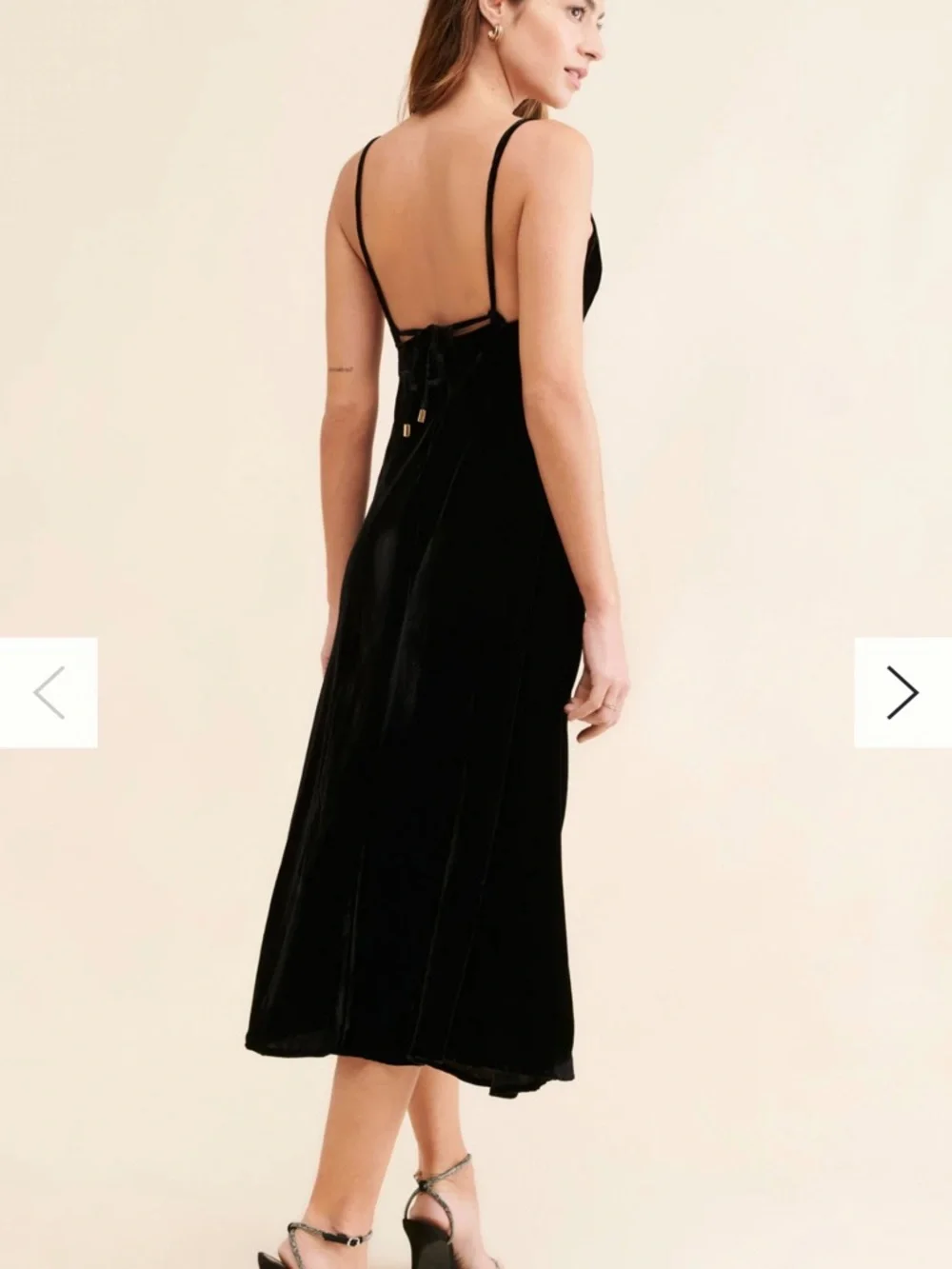Farm Rio Richelieu Velvet Slip Dress Black Lace Midi Size Large - Picture 3 of 10